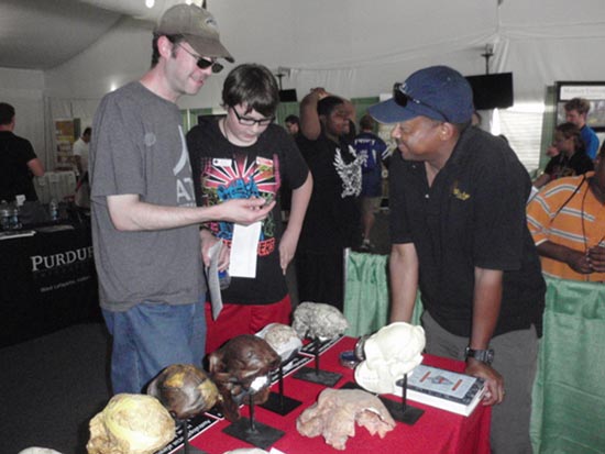 Jackson Njau presenting at Celebrate Science Indiana 2013