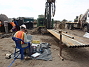 Drilling geological cores at Olduvai Gorge