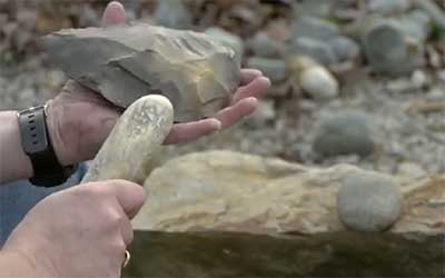 making stone tools
