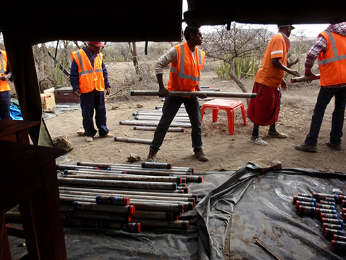 OGCP staff moving cores