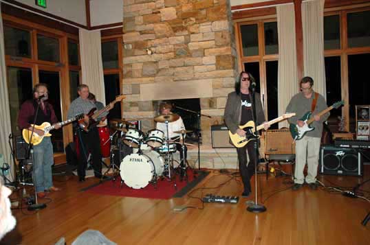 Todd jams with local musicians.